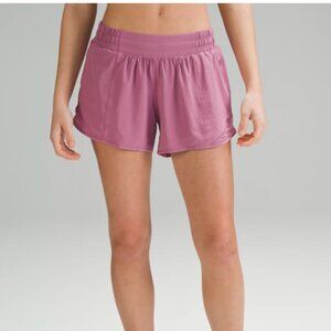 Lululemon Hotty Hot LR Short 4" Lined- Mauve- Size 4